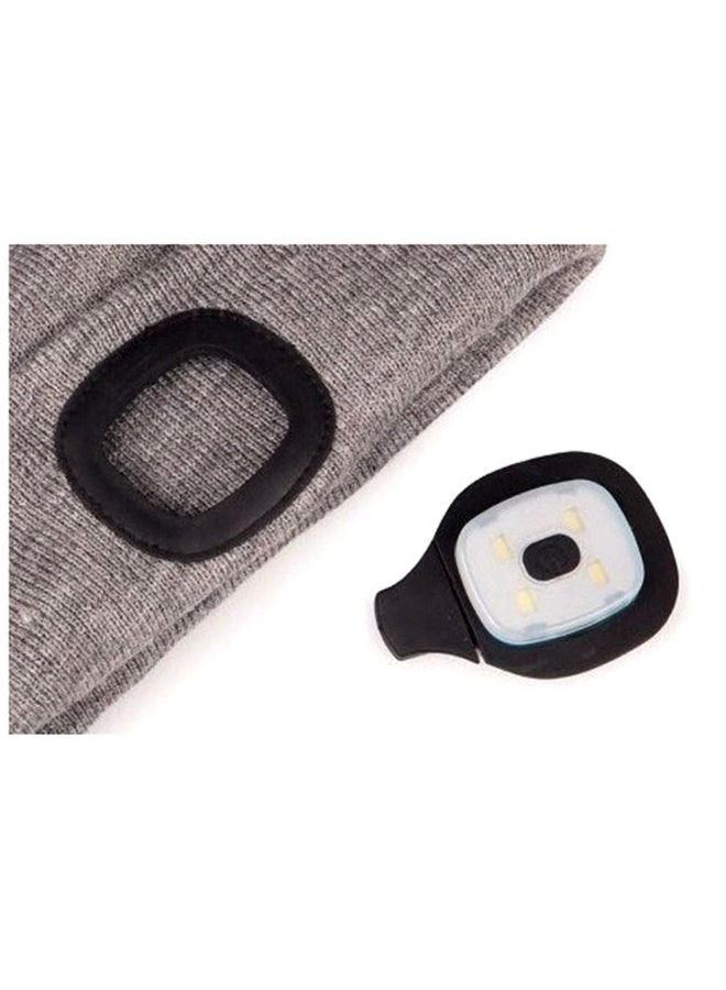 قبعة محاكة مع 4 أضواء LED برتقالي - Image 4