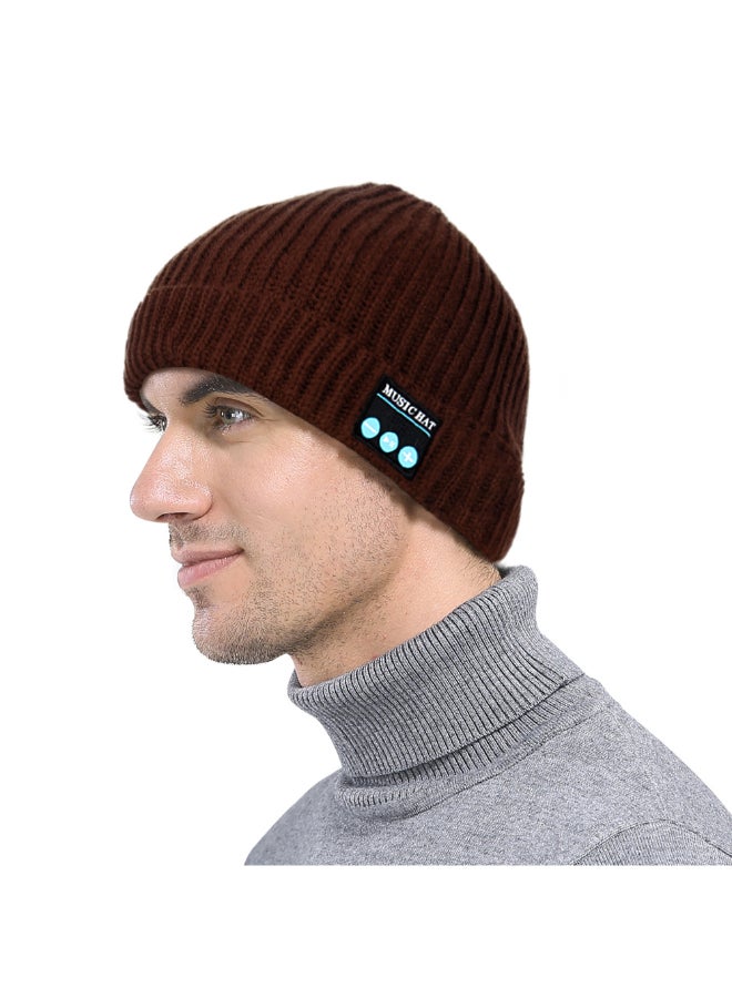 Generic - Music Knitted Cocky Hat Brown - Image 1