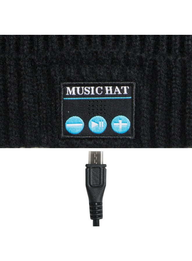 Generic - Music Knitted Cocky Hat Brown - Image 1
