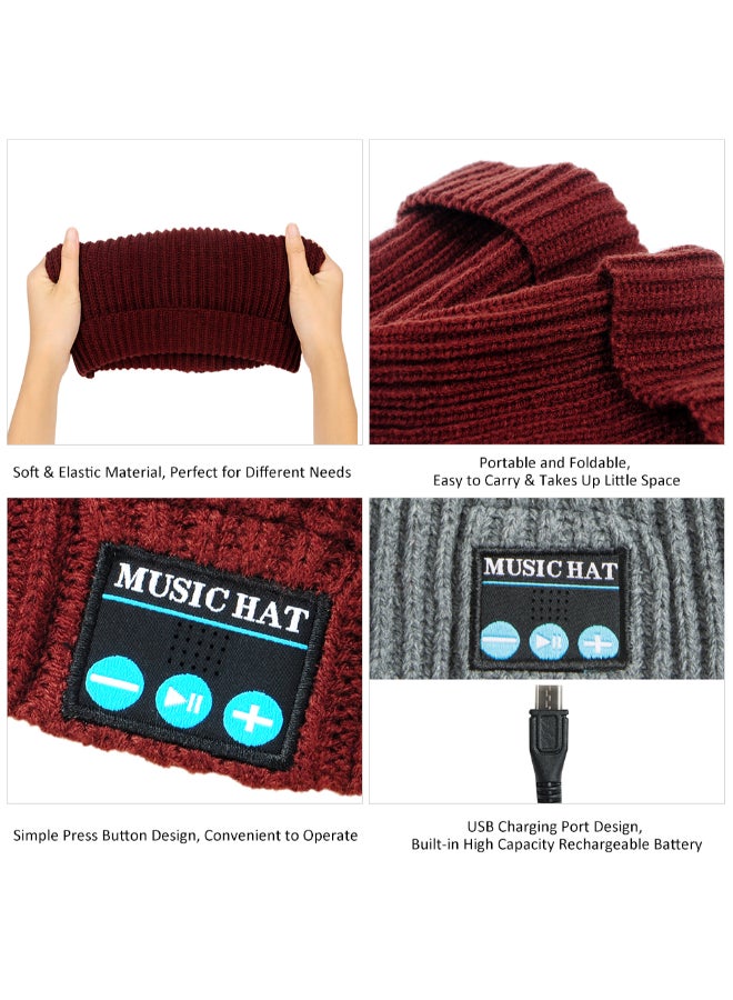 Generic - Music Knitted Cocky Hat Brown - Image 1