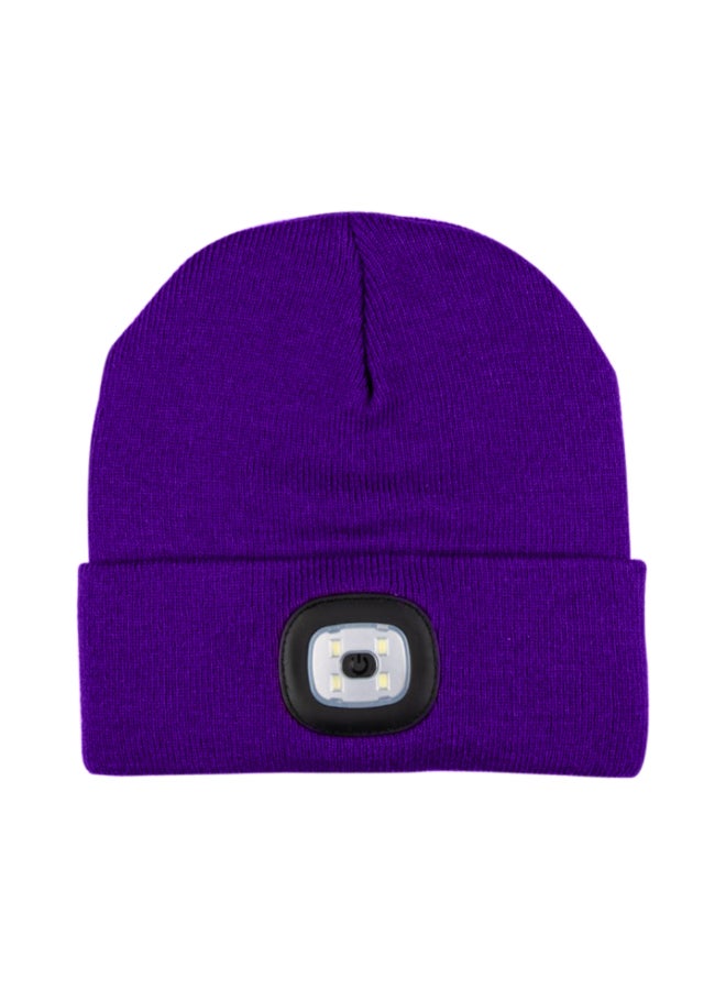 Kintted Hat With Led Light Purple - Image 2