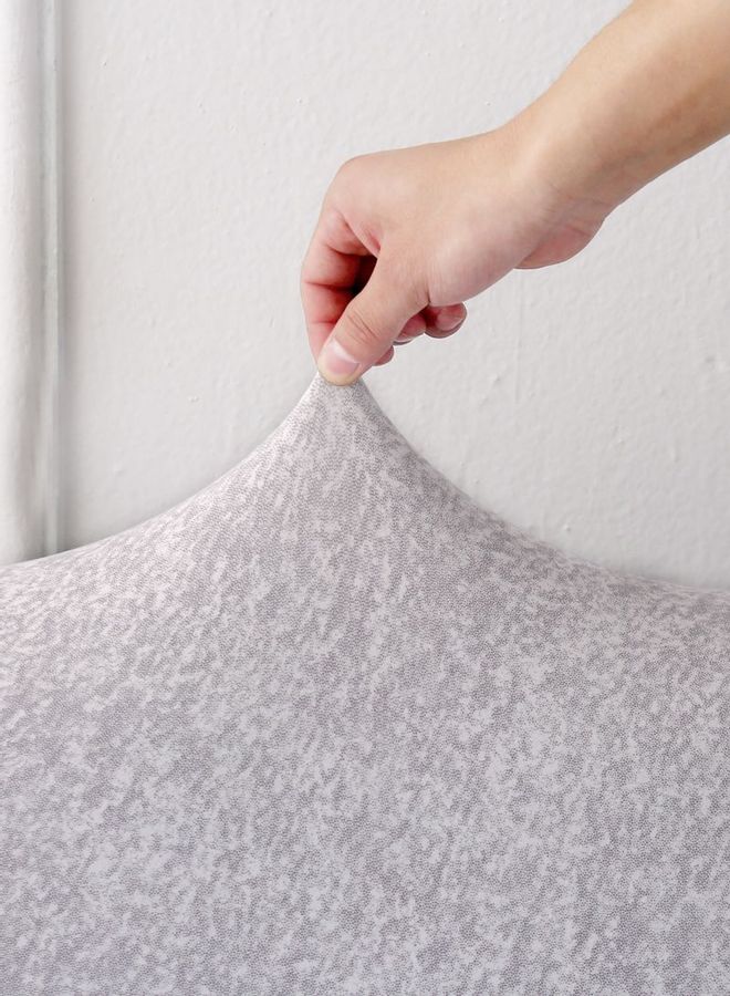 شاربدو غطاء كرسي مطاطي من قطعة واحدة أبيض/رمادي - Image 5