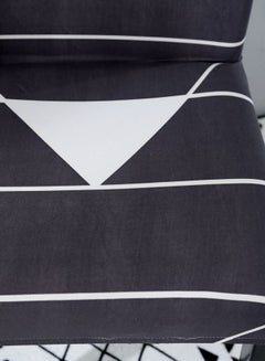 Sharpdo One-Piece Stretch Chair Cover Black/White  - Image 3