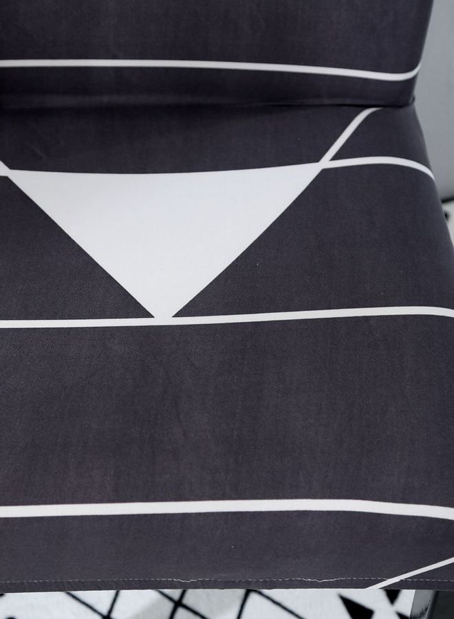 Sharpdo One-Piece Stretch Chair Cover Black/White - Image 3