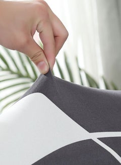 Sharpdo One-Piece Stretch Chair Cover Black/White  - Image 4