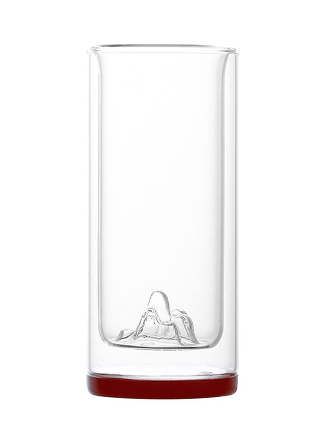 Shuer - Glass Wood Bottom Double Layer Cup Clear - Image 1