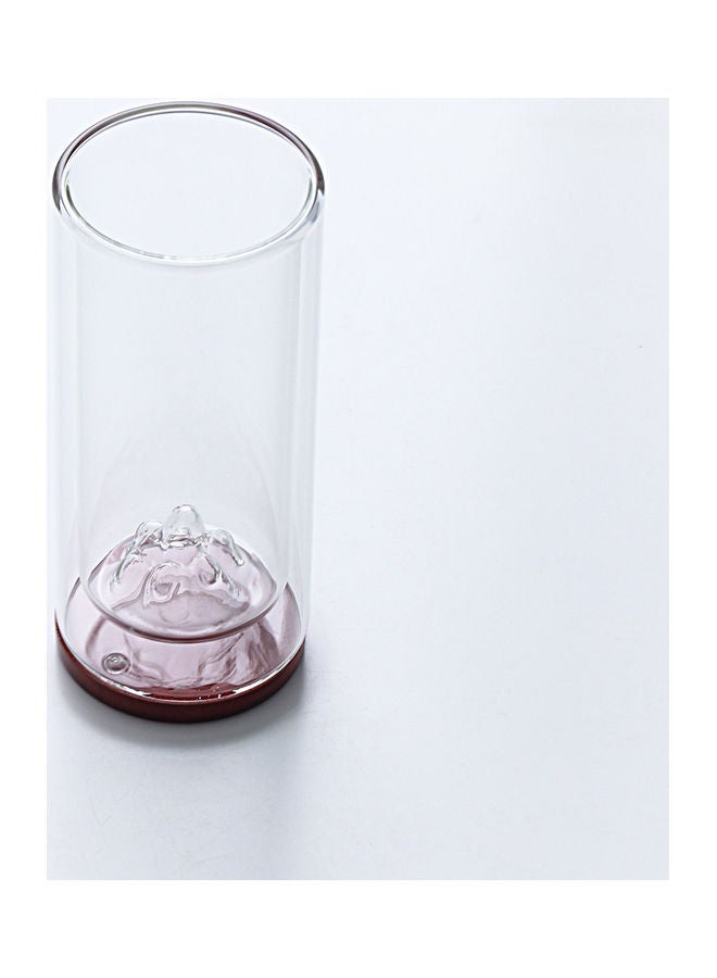 Shuer - Glass Wood Bottom Double Layer Cup Clear - Image 1