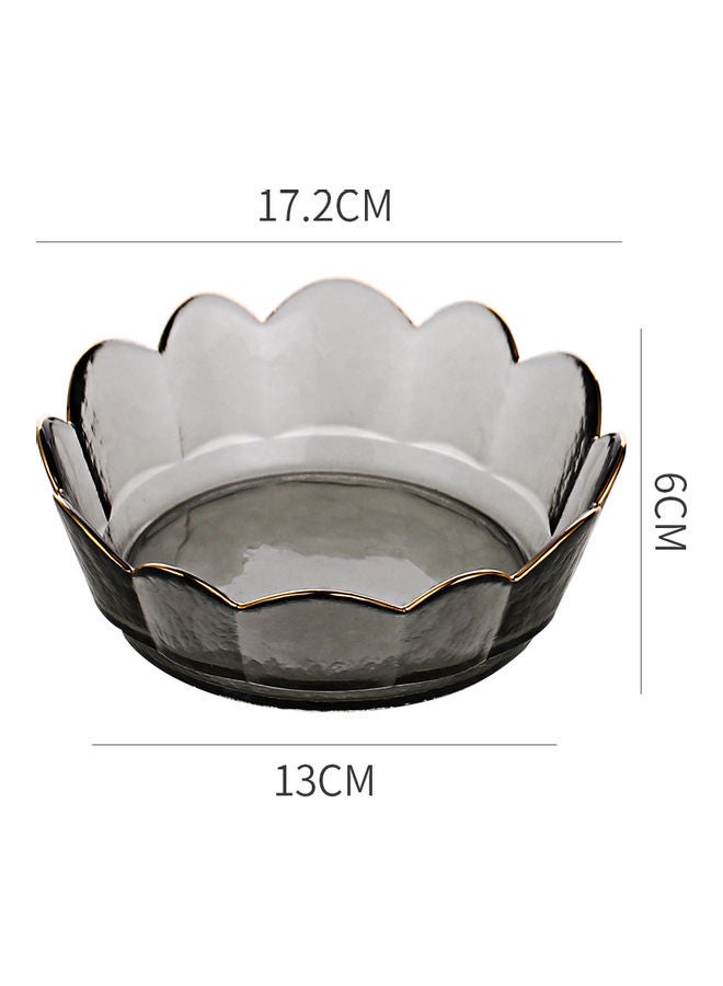 شور سلطانية عميقة من الزجاج بشكل تاج أسود 17.2 X 17.2 X 6سم  - Image 4