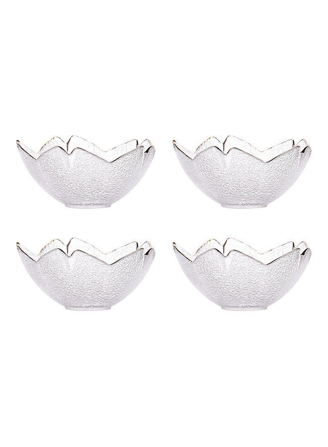 Shuer 4-Piece Cherry Bowl With Gold Rim Clear 15 X 15 X 12cm - Image 1