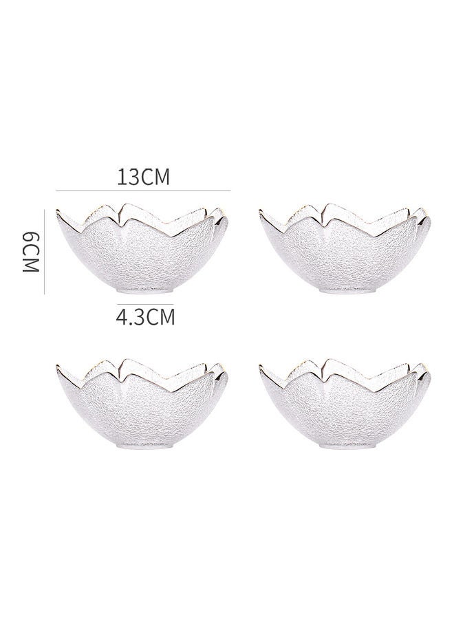 Shuer 4-Piece Cherry Bowl With Gold Rim Clear 15 X 15 X 12cm - Image 4