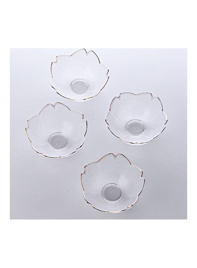 Shuer 4-Piece Cherry Bowl With Gold Rim Clear 15 X 15 X 12cm - Image 5