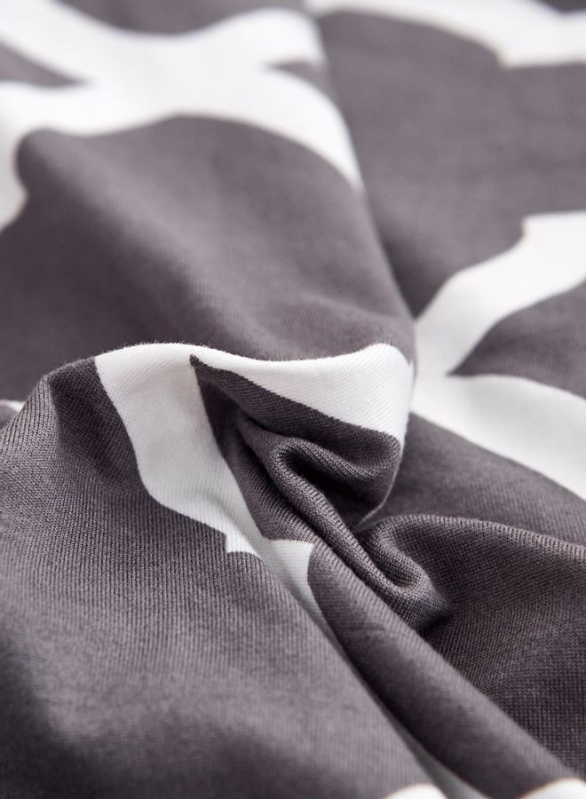 Sharpdo One-Piece Stretch Chair Cover Grey/White - Image 5