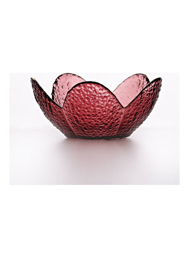 Shuer Gold Drawing Glass Plate For Unicorn Lotus Red 16.5 X 16.5 X 7.5cm  - Image 5
