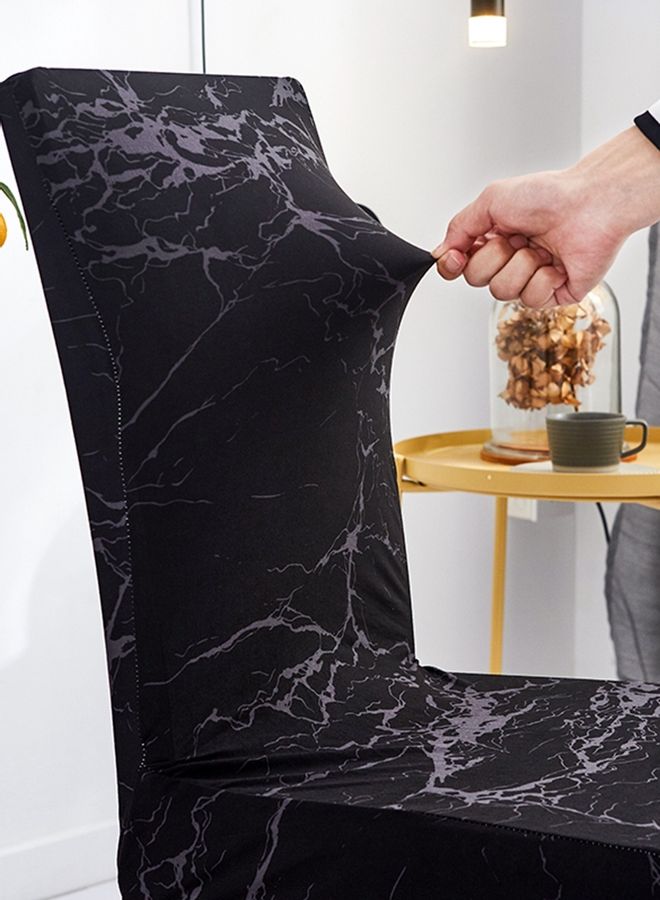 Sharpdo One-Piece Stretch Chair Cover Black - Image 3