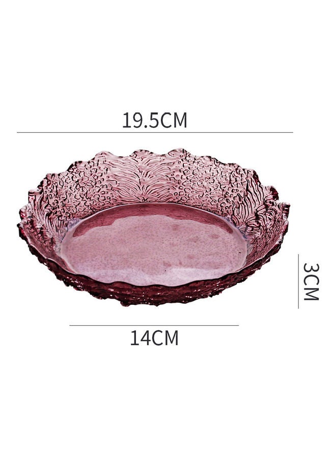 شور طبق زجاجي مسطح بتصميم مبتكر للاستخدام المنزلي أرجواني 19.5 X 19.5 X 3سم - Image 4