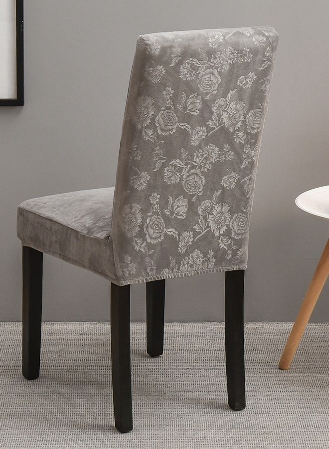Sharpdo Embossed Stretch Chair Cover Grey 38 x 38 x 45cm  - Image 3