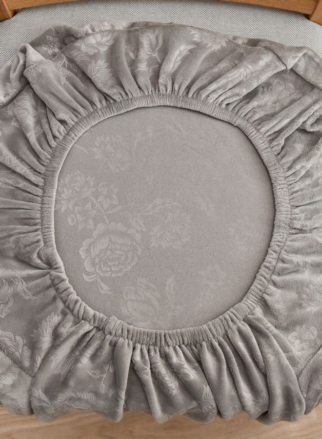 Sharpdo Embossed Stretch Chair Cover Grey 38 x 38 x 45cm  - Image 5