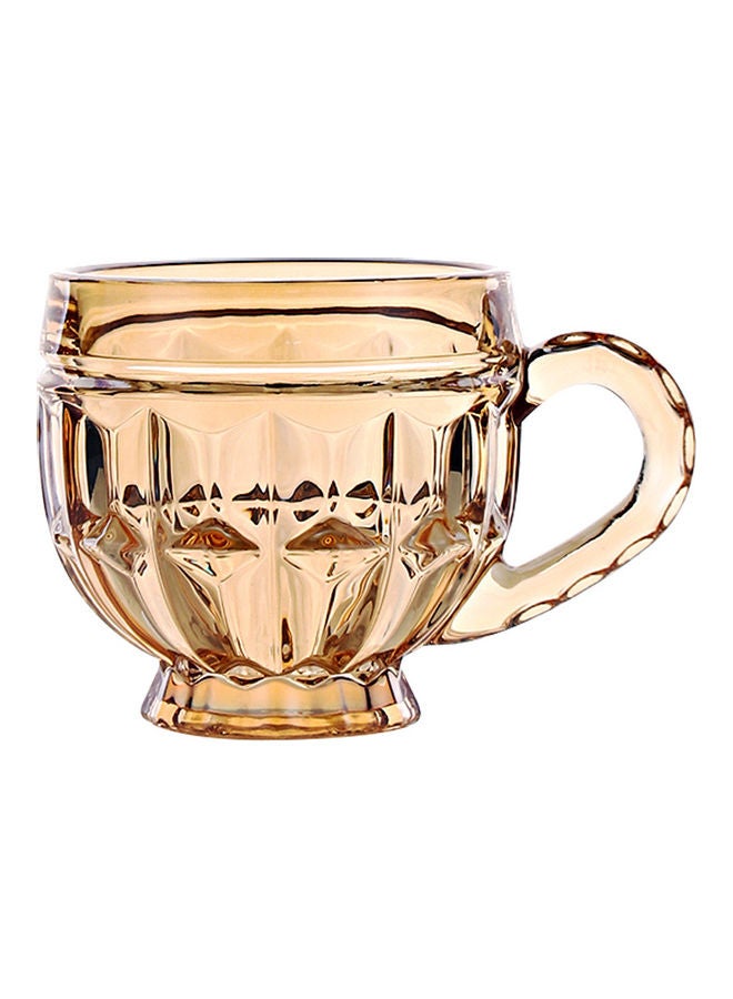 Shuer Retro Relief Stylish Cup Brown 7.5x7.5x7.8cm  - Image 2