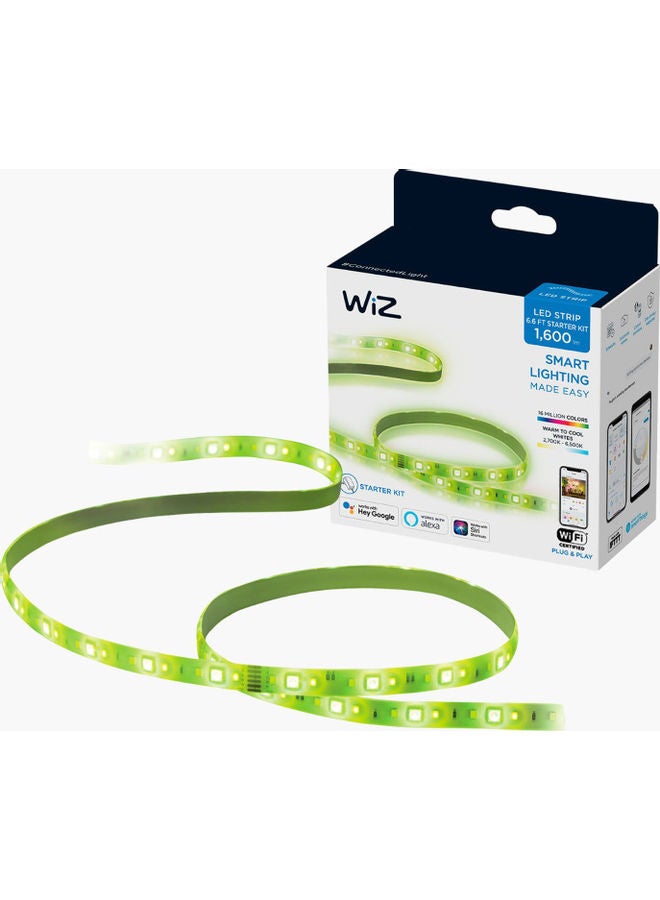 Home Box Wiz Colours WiFi LED Light Strip Starter Kit Multicolour 200x1.2cm - Image 1