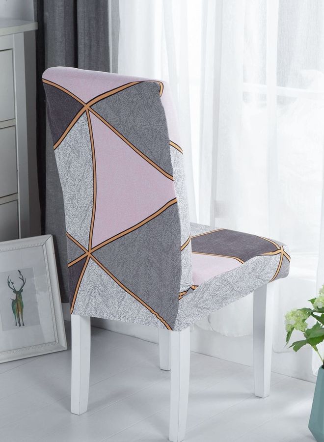 Sharpdo One-Piece Geometric Stretch Chair Cover Multicolour  - Image 3