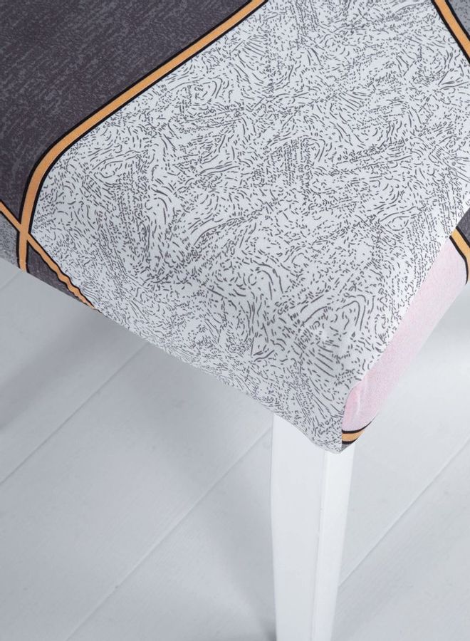 Sharpdo One-Piece Geometric Stretch Chair Cover Multicolour  - Image 4