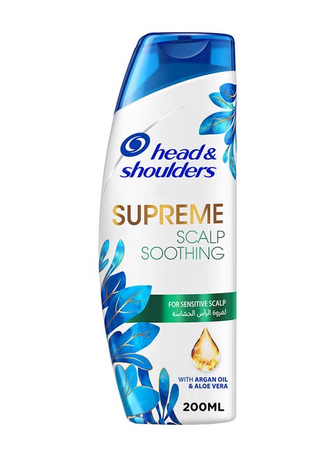 Supreme, Anti-Dandruff Shampoo With Argan Oil  And Aloe Vera, For Sensitive Scalp Soothing 200ml