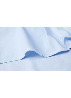 ماركة غير محددة شرشف سرير بحواف مطاطية قطن أزرق تيل 120x200سم  - Image 2