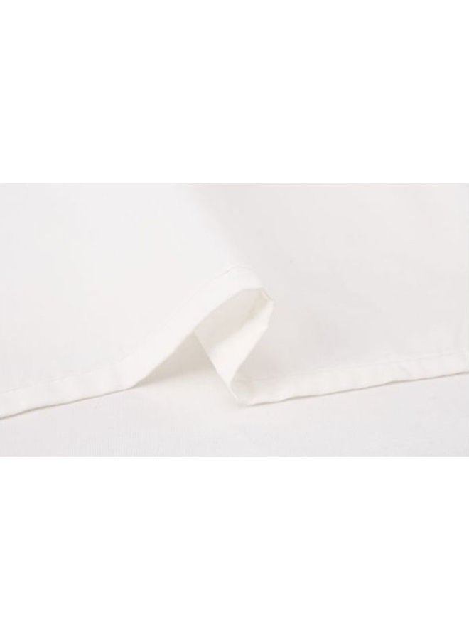 Fitting Bed Sheet Set 2 Pillow Cases and 1 Bed Sheet Cotton White 120x200cm  - Image 2