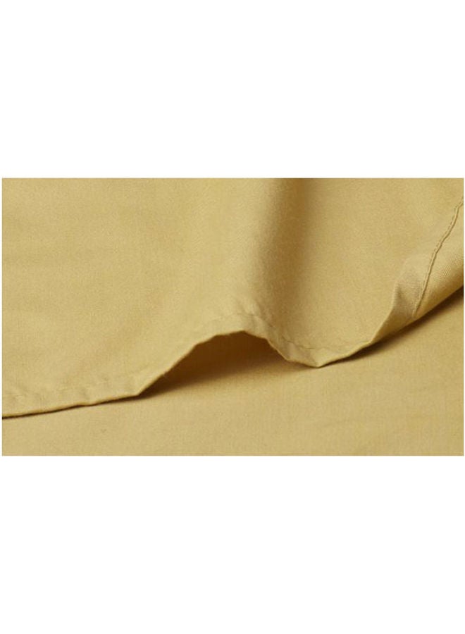 طقم من شرشف سرير بحوافٍ مطاطية وغطائين للوسادة قطن بيج داكن 120x200سم - Image 2