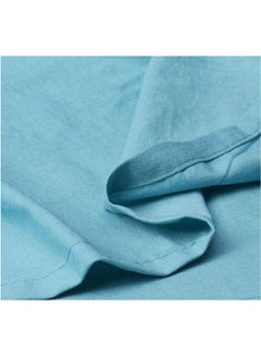 ماركة غير محددة شرشف سرير بحواف مطاطية قطن أزرق فاتح 200x200سم  - Image 2