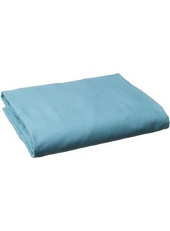 ماركة غير محددة شرشف سرير بحواف مطاطية قطن أزرق فاتح 100x200سم  - Image 1