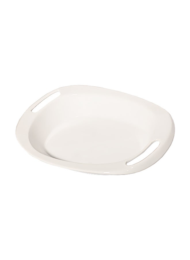 دانيا طبق كبير لتقديم الطعام أبيض 46x30سم - Image 2