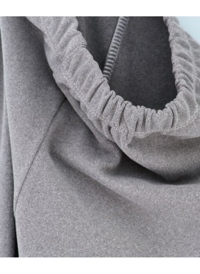 babyqlo Teddy Applique Detail Mid-Rise Leggings Grey  - Image 5