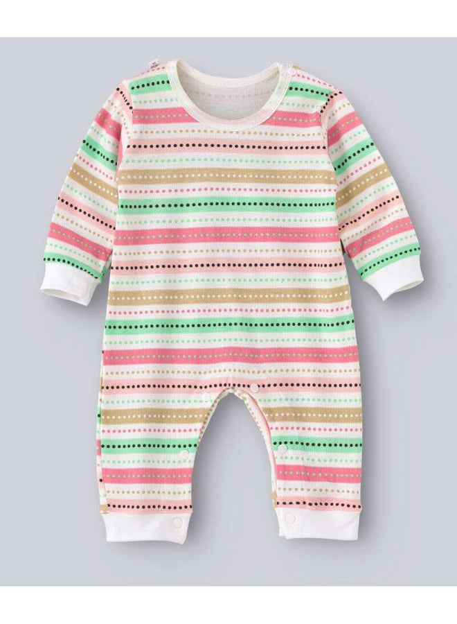 babyqlo All-Over Stripe Printed Long Sleeve Onesies Multicolour  - Image 1