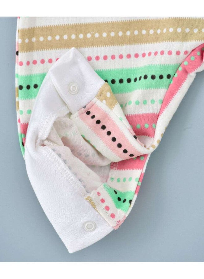 babyqlo All-Over Stripe Printed Long Sleeve Onesies Multicolour  - Image 4