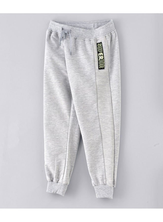 JAM Superior Slogan Drawstring Waistband Joggers Grey/Black/Green - Image 3