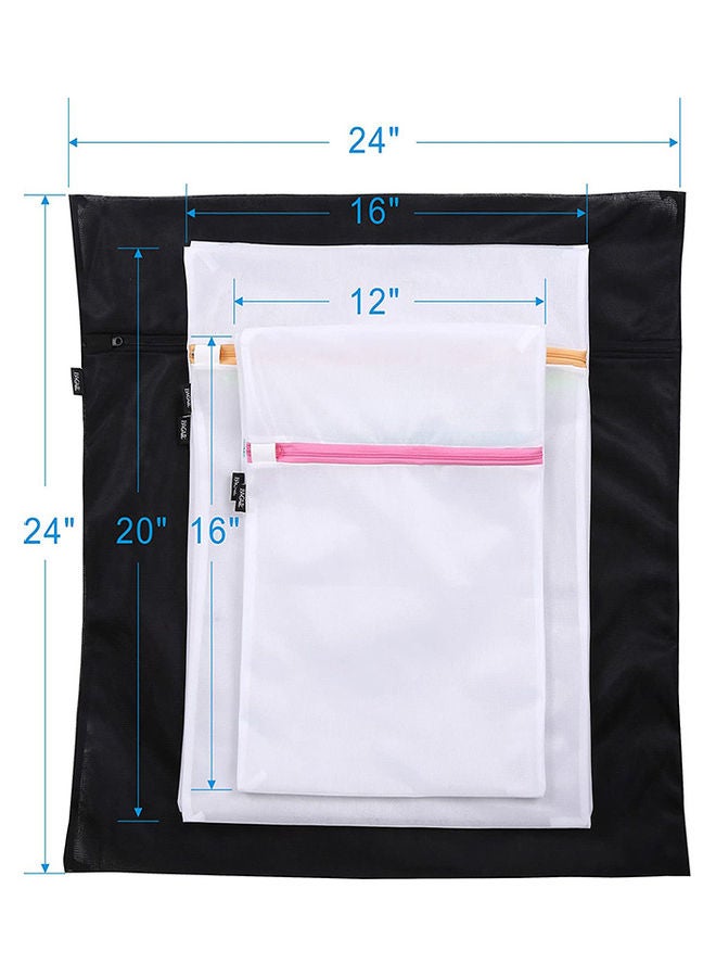Pack Of 5 Laundry Bag Multicolour Large Bag (24x24), Medium Bag (20x16), Small Bag (16x12)inch  - Image 3