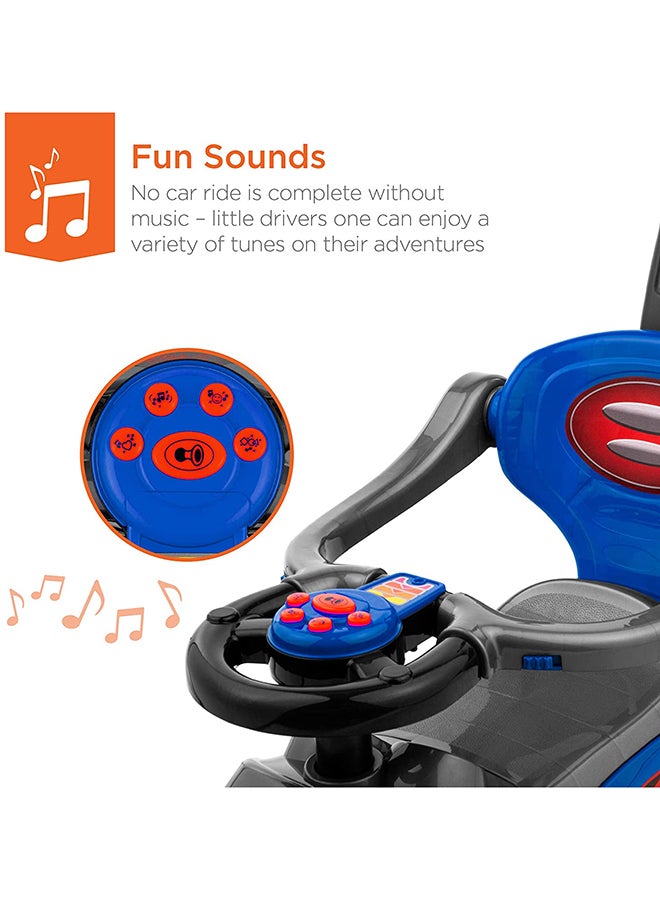 Cool Baby - 3-in-1 Kids Push And Pedal Toddler Ride On Wagon Play Toy Stroller With Sounds, Handle, Horn 4kg - Image 1