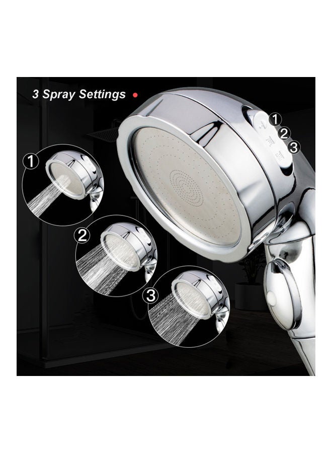 3 Spray Setting Shower Head White - Image 5