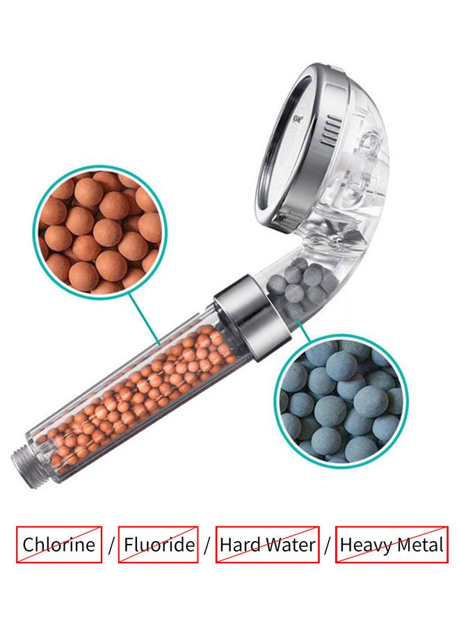 High Pressure Shower Head Silver 25.50x7.50x8.00cm - Image 2