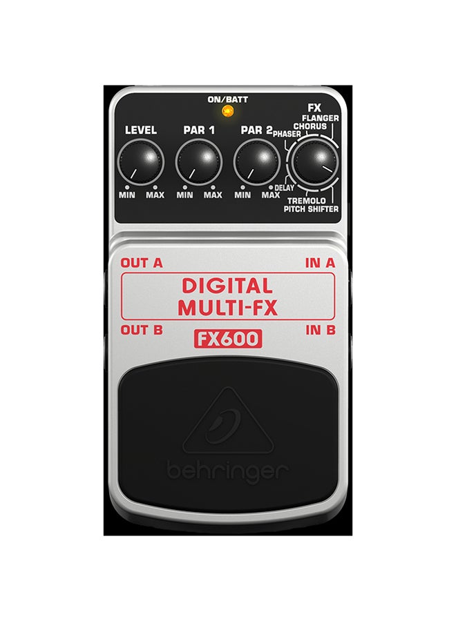behringer Digital Stereo Multi-Effects Pedal FX600 Silver - Image 1