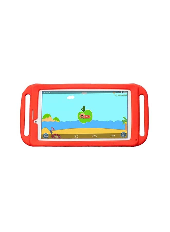 7-Inch Tablet Dual Sim Pink/Red 2GB RAM 16GB ROM 4G LTE Wi-Fi With Kids i Wawa Function