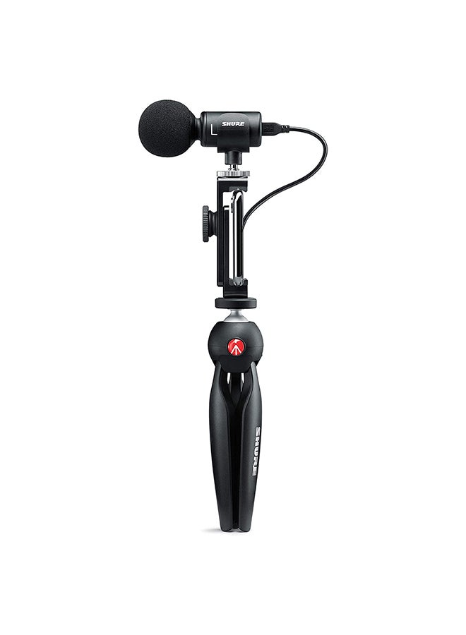 Shure MV88+ Video Kit Digital Stereo Microphone and Accessories for Smartphones MV88+DIG-VIDKIT Black  - Image 5