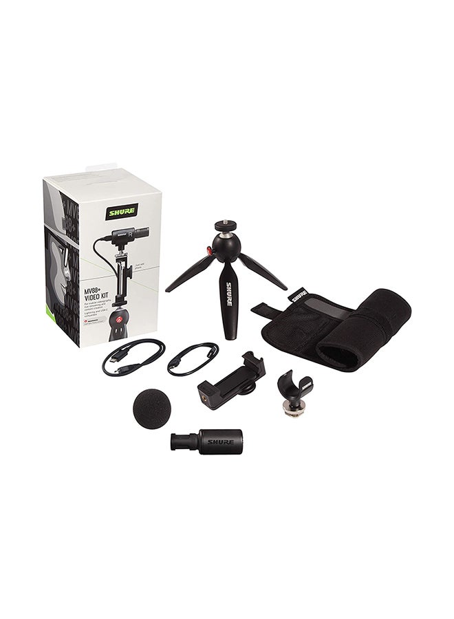 MV88+ Video Kit Digital Stereo Microphone and Accessories for Smartphones MV88+DIG-VIDKIT Black - v1618208691/N46342995A_2