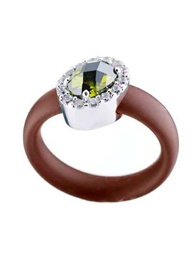 925 Sterling Silver Italian Rubber Diana Ring