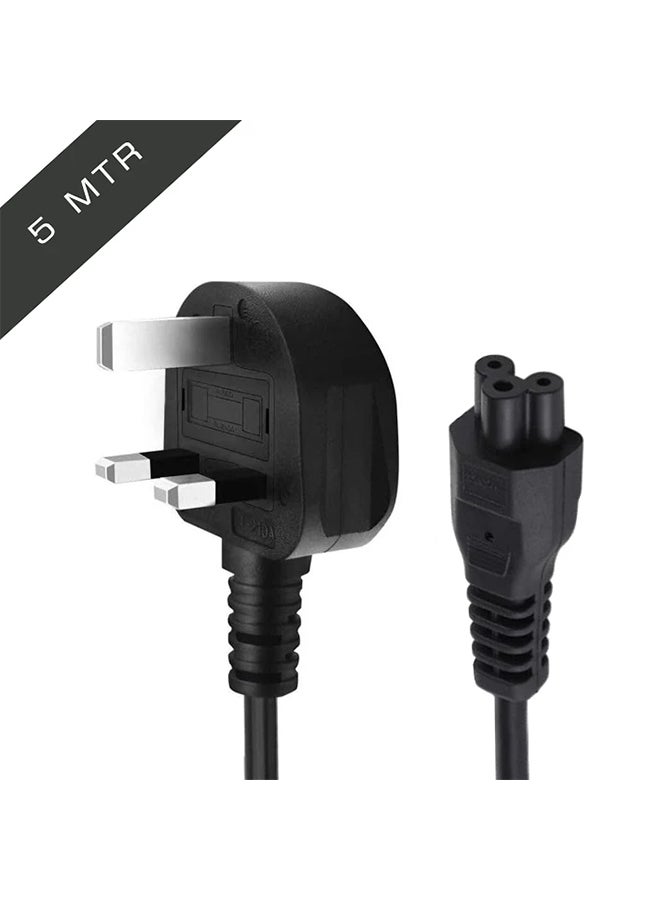 S-TEK 3-Pin Laptop Power Cable UK Plug Black  - Image 2