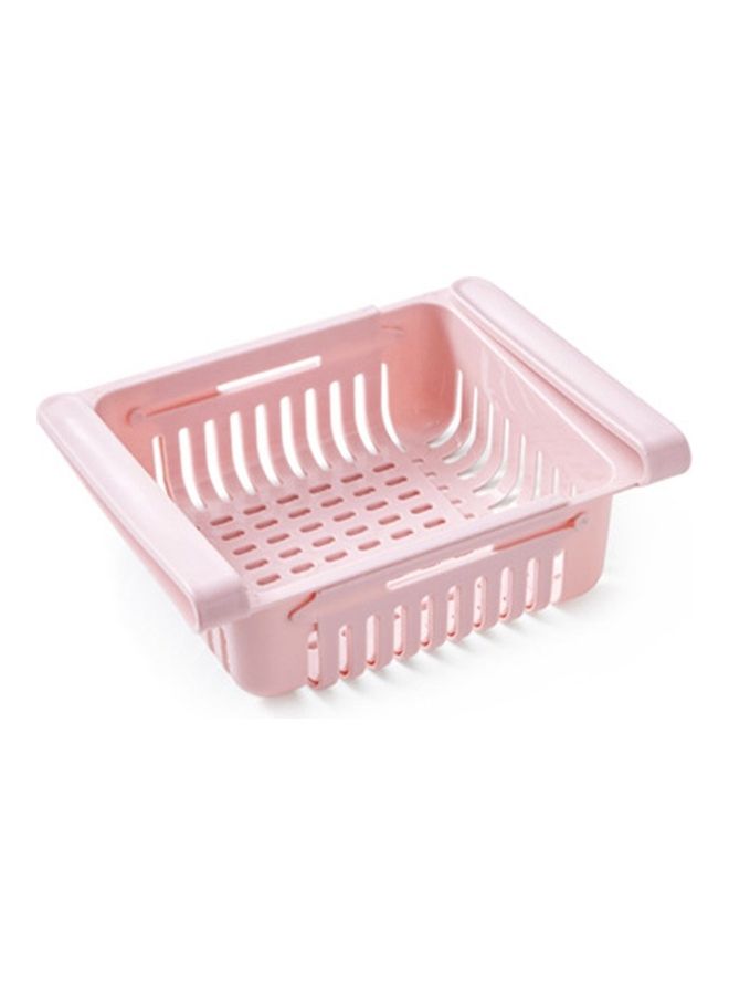 Kitchen Organizer Adjustable Kitchen Refrigerator Storage Rack pink 19 x 17 x 8.5cm  - Image 1