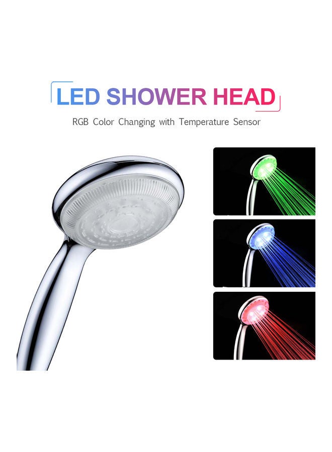 Automatic Colour Changing Shower Head Silver 28.00x6.00x11.30cm - Image 1