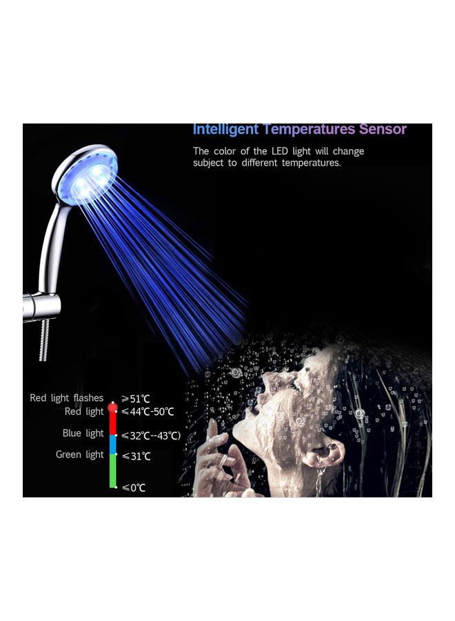 Automatic Colour Changing Shower Head Silver 28.00x6.00x11.30cm - Image 2