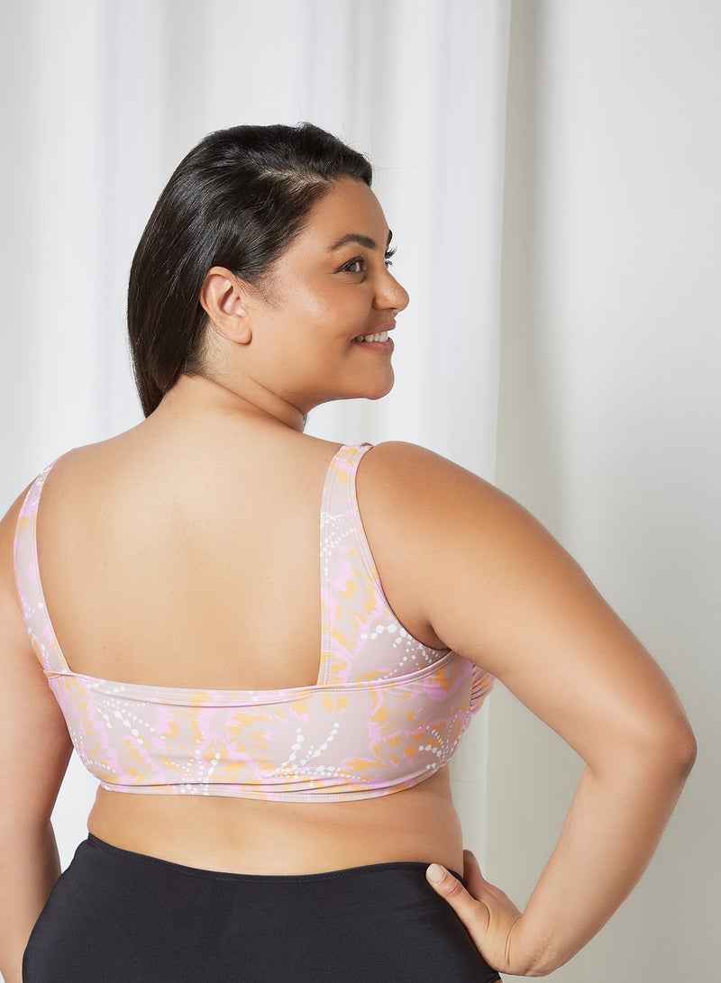 VERO MODA - Curve Fleur Bikini Top Misty Rose - Image 1